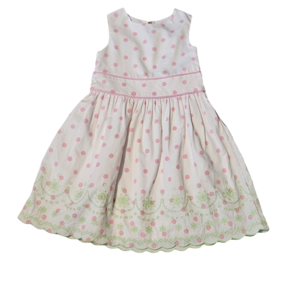 Hartstrings Other - Hartstring Girls Sleeveless White Pink Dots Size 4T